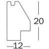 Dřevěný rám Walther Silhouette NW824W bílý 18x24 cm MDF lišta čiré sklo