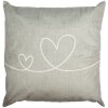 Clayre & Eef CHS21 Povlak na polštář béžovo-zelený 45x45 cm Romantický polyester