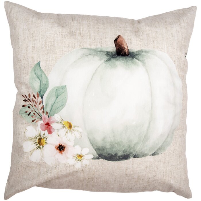 Clayre & Eef CSP22 Povlak na polštář béžový šedý 45x45 cm polyester venkovský styl