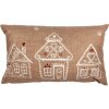 Clayre & Eef GBB36 Povlak na polštář hnědý bílý 30x50 cm venkovský styl Polyester