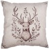 Clayre & Eef GTW21 Povlak na polštář béžový hnědý s motivem jelena 45x45 cm venkovský styl