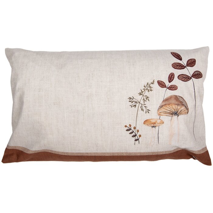 Clayre & Eef LFJ36 Povlak na polštář 30x50 cm béžový hnědý venkovský styl