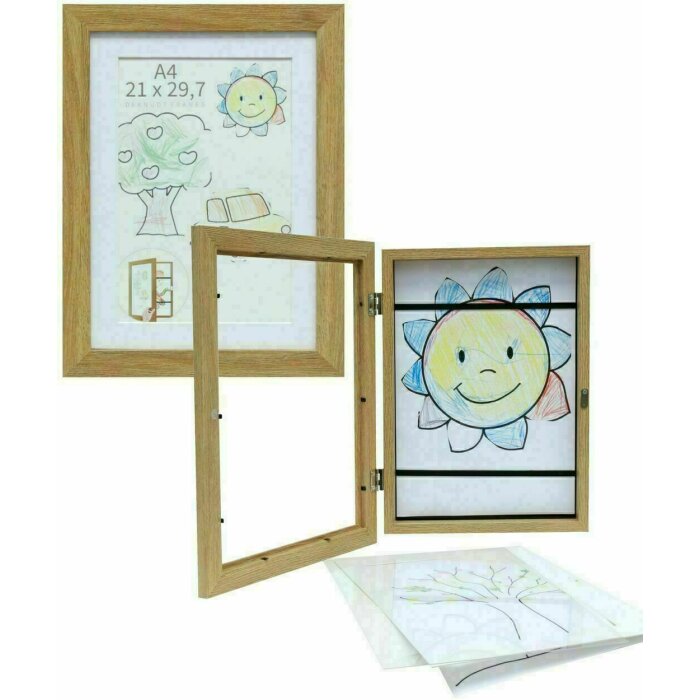 Deknudt S65EH1 Rámeček na obrázky Dětské kresby Přírodní dřevo A4 Hnědá 21x29,7 cm