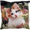 Clayre & Eef KT021.371 Povlak na polštář zelený béžový 45x45 cm polyester venkovský styl