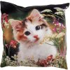 Clayre & Eef KT021.371 Povlak na polštář zelený béžový 45x45 cm polyester venkovský styl