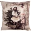 Clayre & Eef KT021.372 Povlak na polštář 45x45 cm Béžový hnědý Polyester