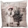 Clayre & Eef KT021.373 Povlak na polštář 45x45 cm Béžová Hnědá Vintage Retro