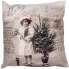 Clayre & Eef KT021.373 Povlak na polštář 45x45 cm Béžová Hnědá Vintage Retro