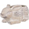 Clayre & Eef 6TE0543 Květináč Rabbit Beige Brown 30x17x13 cm kámen