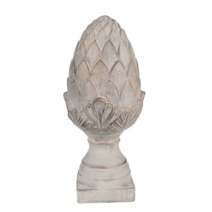 Clayre & Eef 6TE0545L Dekorace Šiška kamenná šedá Ø 17x39 cm