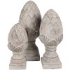 Clayre & Eef 6TE0545L Dekorace Šiška kamenná šedá Ø 17x39 cm