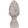 Clayre & Eef 6TE0545M Dekorativní kámen z borovicové šišky šedý Ø 14x33 cm