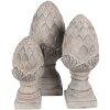 Clayre & Eef 6TE0545S Dekorativní šiška šedá Ø 12x26 cm