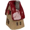 Clayre & Eef 6CE1776 Dekorace Dům hnědočervená 12x9x16 cm Vánoční keramika