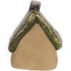 Clayre & Eef 6CE1780 Dekorace domeček hnědozelená keramika 7x6x9 cm