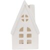 Clayre & Eef 6CE1794 Dekorace dům LED porcelán béžová 9x6x15 cm