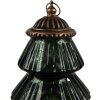 Clayre & Eef 6GL4574GR Vánoční stromek LED skleněný zelený Ø 16x22 cm venkovský styl