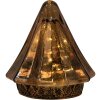 Clayre & Eef 6GL4588 Vánoční stromek LED zlaté sklo Ø 14x16 cm 2xAAA