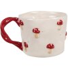 Clayre & Eef 6CEMU0151 Hrnek Toadstool Beige Red 200 ml 13x9x7 cm
