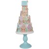 Clayre & Eef 5PR0136 Dekorativní domeček Pastelové barvy Modrá Růžová Ø 24x59 cm Polyresin