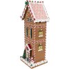 Clayre & Eef 6PR4250 Vánoční domeček hnědý bílý 17x14x40 cm Polyresin