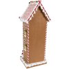Clayre & Eef 6PR4250 Vánoční domeček hnědý bílý 17x14x40 cm Polyresin