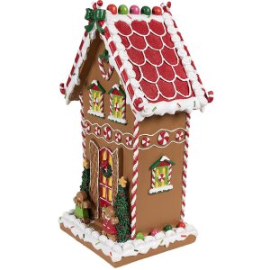Clayre & Eef 6PR4251 Perníková dekorace hnědá bílá 18x14x31 cm