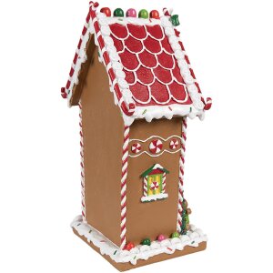 Clayre & Eef 6PR4251 Perníková dekorace hnědá bílá 18x14x31 cm