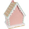 Clayre & Eef 6PR4263 Dekorativní domeček růžový 20x16x25 cm Vánoce z polyresinu
