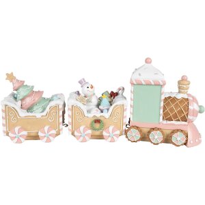 Clayre & Eef 6PR4266 Dekorace Vlak Béžová Růžová 45x12x19 cm Polyresin
