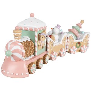 Clayre & Eef 6PR4266 Dekorace Vlak Béžová Růžová 45x12x19 cm Polyresin