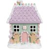 Clayre & Eef 6PR4267 Dekorativní domeček Vánoce Zelená Růžová Fialová 17x14x21 cm