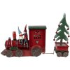 Clayre & Eef 6PR4239 Vlak s LED dekorací červenozelený 30x7x21 cm Venkovský dům