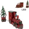 Clayre & Eef 6PR4239 Vlak s LED dekorací červenozelený 30x7x21 cm Venkovský dům