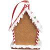 Clayre & Eef 6PR4255 Dekorace přívěsek dům hnědá bílá 7x5x9 cm