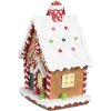 Clayre & Eef 6PR4255 Dekorace přívěsek dům hnědá bílá 7x5x9 cm