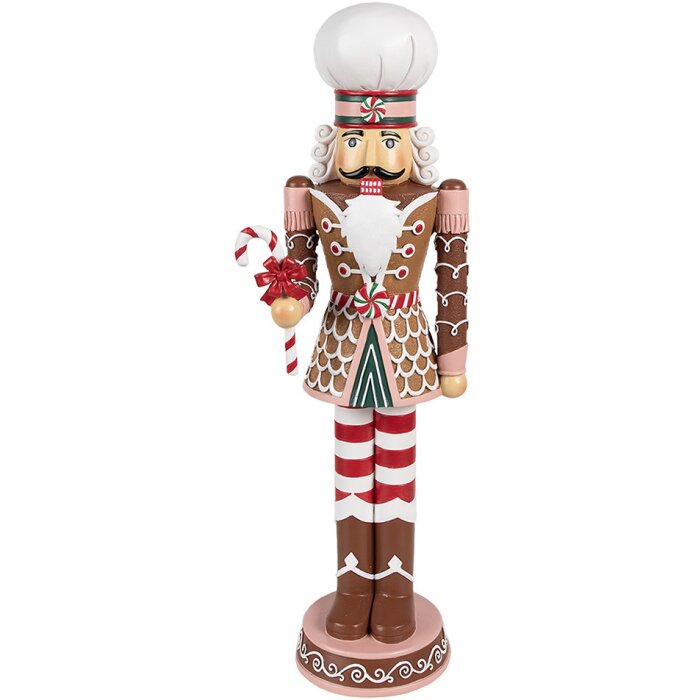 Clayre & Eef 6PR4256 Dekorace Louskáček hnědý růžový 15x12x46 cm