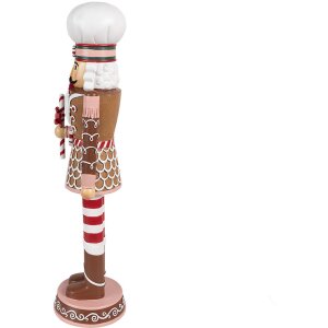 Clayre & Eef 6PR4256 Dekorace Louskáček hnědý růžový 15x12x46 cm