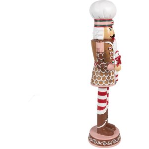 Clayre & Eef 6PR4256 Dekorace Louskáček hnědý růžový 15x12x46 cm