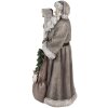 Clayre & Eef 6PR4282 Dekorativní figurka Otec Vánoc šedá 22x18x40 cm Classic