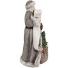 Clayre & Eef 6PR4282 Dekorativní figurka Otec Vánoc šedá 22x18x40 cm Classic