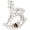 Clayre & Eef 6PR4285 Dekorativní houpací kůň bílý antický 25x7x25 cm polyresin