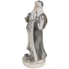 Clayre & Eef 6PR4301 Dekorativní figurka Otec Vánoc stříbrná 11x9x20 cm Polyresin