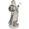 Clayre & Eef 6PR4301 Dekorativní figurka Otec Vánoc stříbrná 11x9x20 cm Polyresin