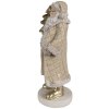 Clayre & Eef 6PR4302 Vánoční ozdoba béžová zlatá 10x8x21 cm Polyresin