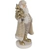 Clayre & Eef 6PR4302 Vánoční ozdoba béžová zlatá 10x8x21 cm Polyresin