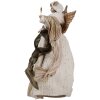 Clayre & Eef 65625 Dekorativní anděl béžový zlatý 20x12x28 cm Vánoce