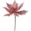 Clayre & Eef 65821 Vánoční dekorace Flower Pink Silver Ø 22x25 cm Plastové