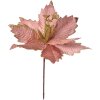 Clayre & Eef 65825 Vánoční dekorace Flower Pink Gold Ø 24x27 cm Plastové