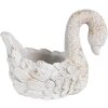 Clayre & Eef 6TE0548 Květináč Swan 19x11x15 cm bílé zlato